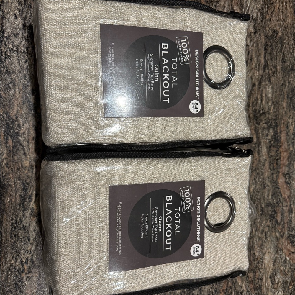 Quinn Cream Curtains with Black Accents